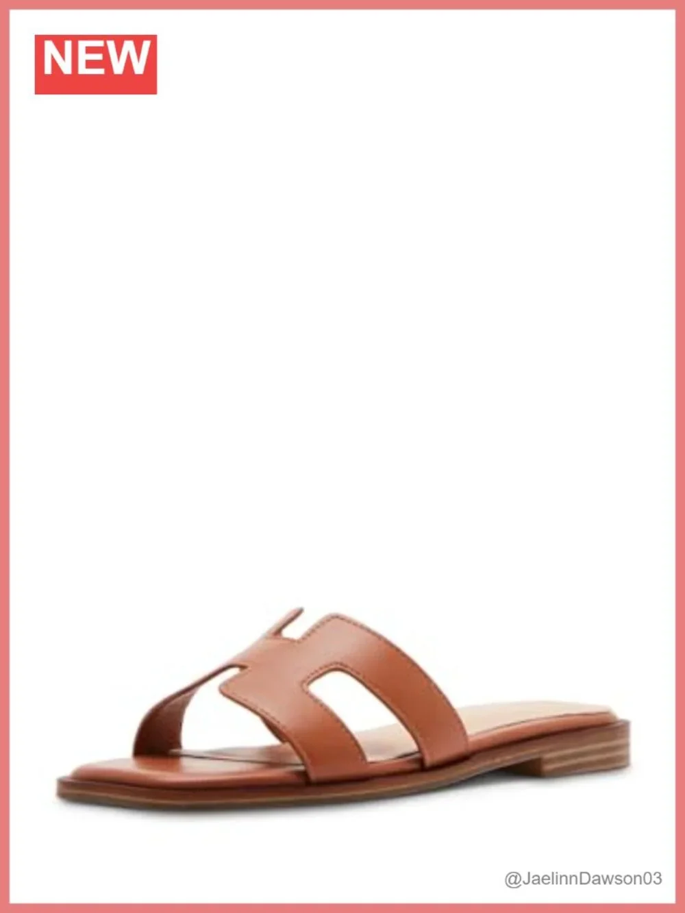 Women's Slide Sandals with Flat Heel - Slip-On
